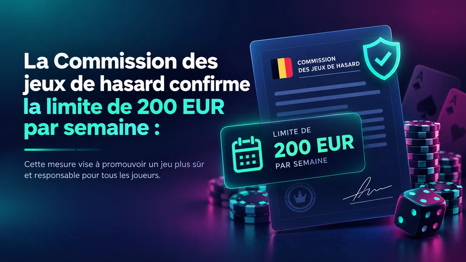 Commission des jeux de hasard belge et limite de 200 EUR par semaine